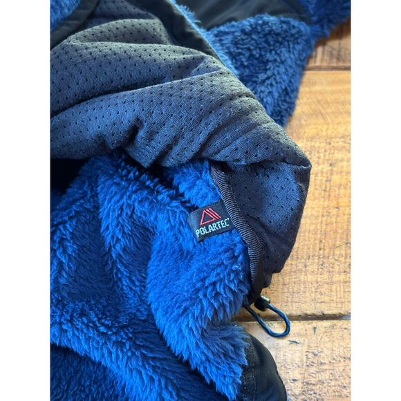 LL Bean Mens Blue Fleece Full Zip Up Jacket Pockets Size Medium - Picture 9 of 9